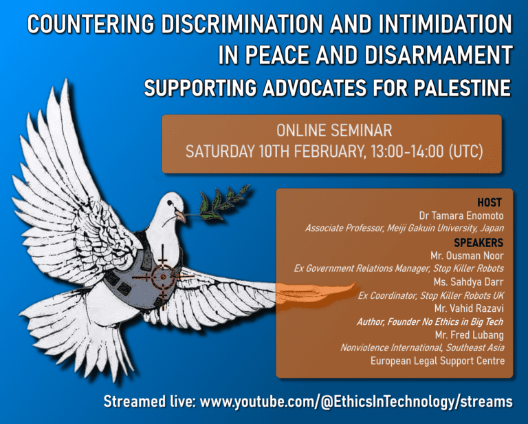 COUNTERING DISCRIMINATION AND INTIMIDATION IN PEACE AND DISARMAMENT: SUPPORTING ADVOCATES FOR PALESTINE